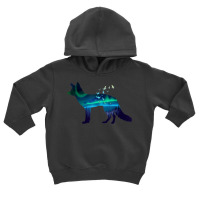 Fox Northern Light Wildlife Nature Design Toddler Hoodie | Artistshot