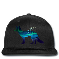 Fox Northern Light Wildlife Nature Design Printed Hat | Artistshot