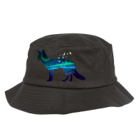 Fox Northern Light Wildlife Nature Design Bucket Hat | Artistshot