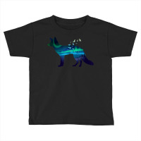 Fox Northern Light Wildlife Nature Design Toddler T-shirt | Artistshot