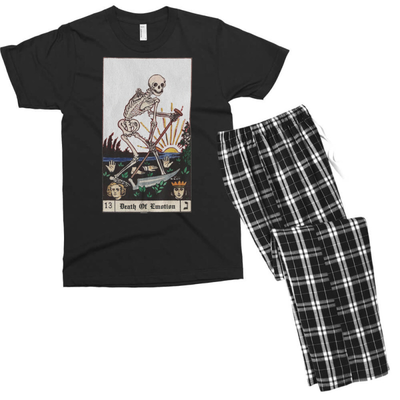 Death Skeleton Tarot Card, Aesthetic, Death Of Emotion, Death Skeleton Men's T-shirt Pajama Set | Artistshot