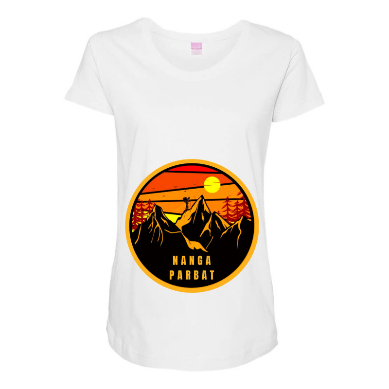 Nanga Parbat Maternity Scoop Neck T-shirt by cm-arts | Artistshot