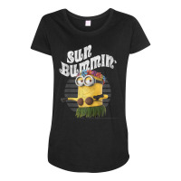 Luau Summer Bummin Portrait Maternity Scoop Neck T-shirt | Artistshot