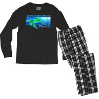 Womens Fernandina Beach Florida Swimming Sea Turtle V Neck T Shirt Men's Long Sleeve Pajama Set | Artistshot