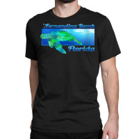 Womens Fernandina Beach Florida Swimming Sea Turtle V Neck T Shirt Classic T-shirt | Artistshot