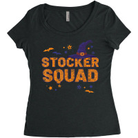 Stocker Squad Witch Halloween Matching Stacker Women's Triblend Scoop T-shirt | Artistshot