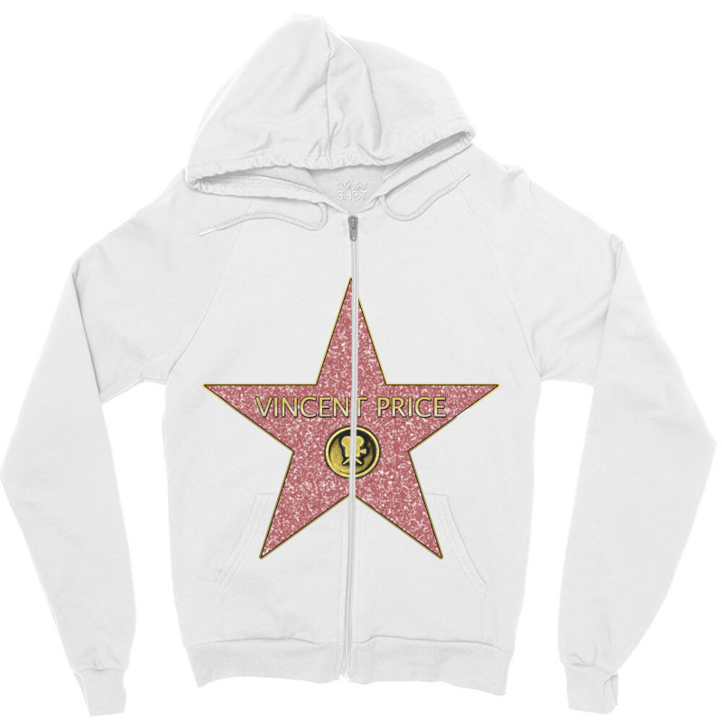 Vincent Price's Hollywood Star   Vincent Price Zipper Hoodie by ceejayshammah | Artistshot