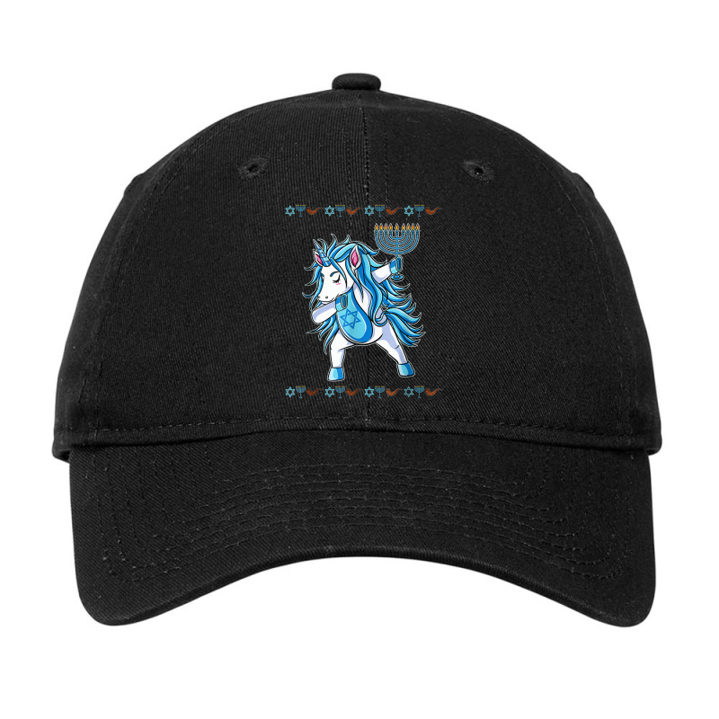 Dabbing Jewish Unicorn Kids Chanukah Hanukkah Adjustable Cap | Artistshot