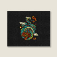 Chinese Dragon, Oriental Vintage, Symbolic, East Asian Culture, Japane Landscape Canvas Print | Artistshot