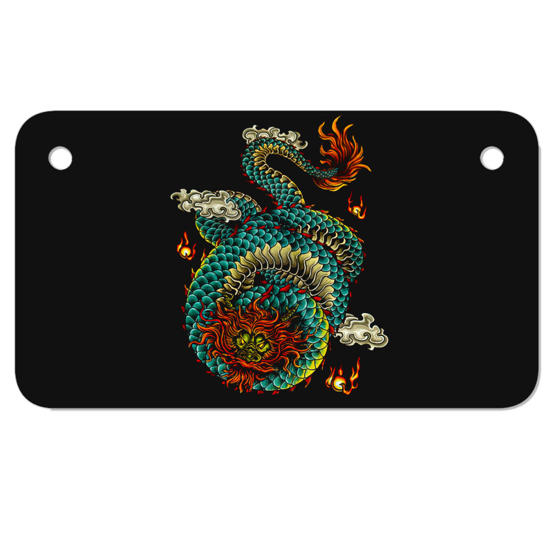 Chinese Dragon, Oriental Vintage, Symbolic, East Asian Culture, Japane Motorcycle License Plate | Artistshot