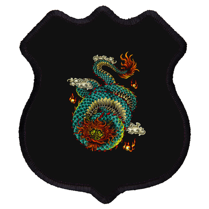 Chinese Dragon, Oriental Vintage, Symbolic, East Asian Culture, Japane Shield Patch | Artistshot