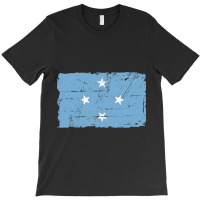 Flag Of Micronesia - Vintage Look - Banner T-shirt | Artistshot