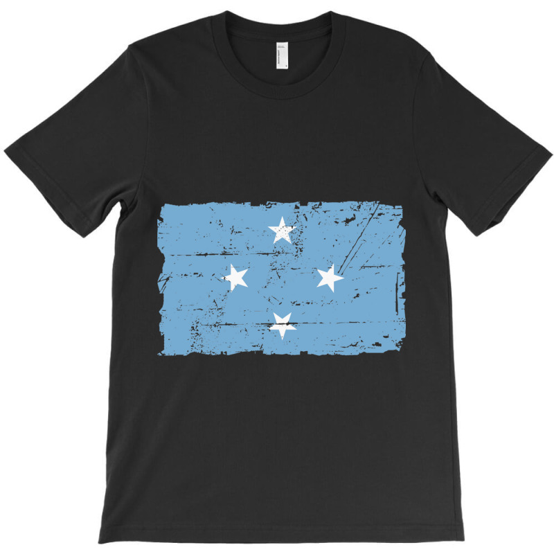 Flag Of Micronesia - Vintage Look - Banner T-Shirt by cm-arts | Artistshot