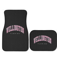 Wellington Florida Fl Varsity Style Pink Text Full Set Car Mats | Artistshot