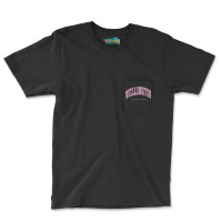 Wellington Florida Fl Varsity Style Pink Text Pocket T-shirt | Artistshot