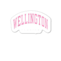 Wellington Florida Fl Varsity Style Pink Text Sticker | Artistshot