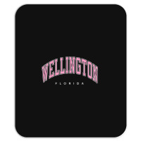 Wellington Florida Fl Varsity Style Pink Text Mousepad | Artistshot