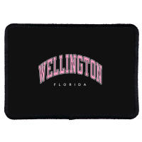 Wellington Florida Fl Varsity Style Pink Text Rectangle Patch | Artistshot