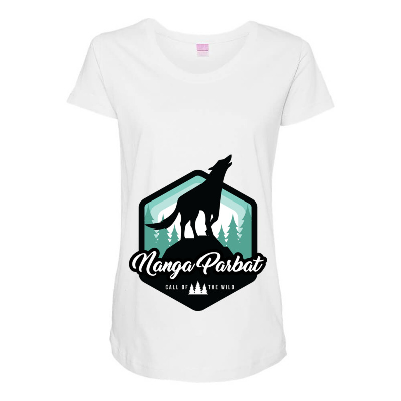 Nanga Parbat Call Of The Wild Maternity Scoop Neck T-shirt by cm-arts | Artistshot