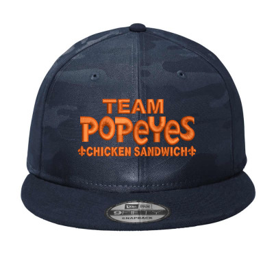 Team Popeyes Embroidered Hat Camo Snapback Designed By Madhatter