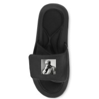 Jean-luc Godard French-swiss Film Director Slide Sandal | Artistshot