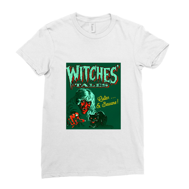 Witches Tales, Distressed   Vintage Horror Ladies Fitted T-shirt | Artistshot