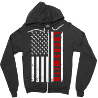 Cool Locksmith Art For Men Women American Flag Lock Picker Pullover Ho Zipper Hoodie | Artistshot