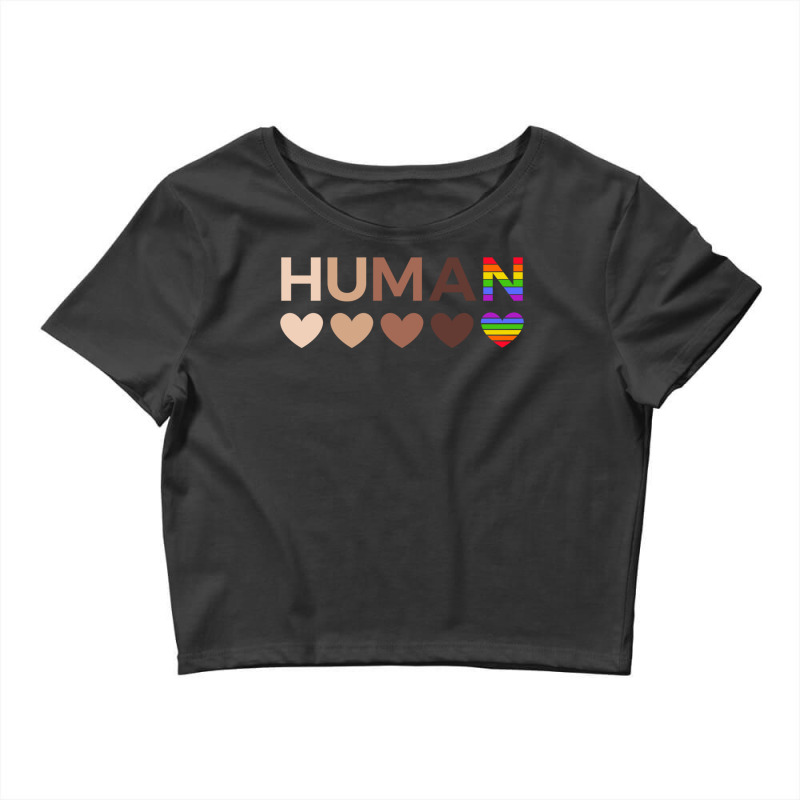 All Inclusive Hearts For Blm Racial Justice & Human Equality Sweatshir Crop Top by cm-arts | Artistshot