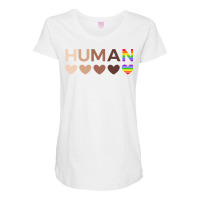 All Inclusive Hearts For Blm Racial Justice & Human Equality Sweatshir Maternity Scoop Neck T-shirt | Artistshot