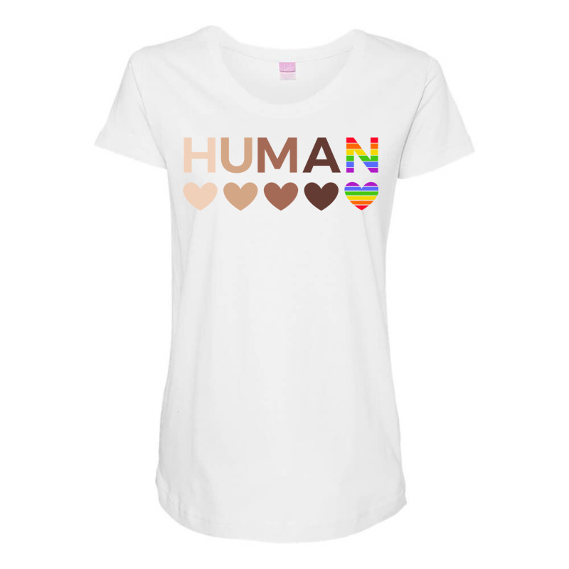 All Inclusive Hearts For Blm Racial Justice & Human Equality Sweatshir Maternity Scoop Neck T-shirt by cm-arts | Artistshot