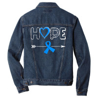 Hope Diabetes Type 1 Ribbon Type 2 Diabetes Awareness Men Denim Jacket | Artistshot