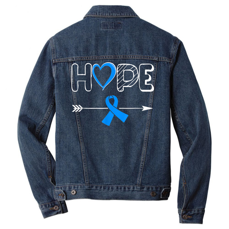 Hope Diabetes Type 1 Ribbon Type 2 Diabetes Awareness Men Denim Jacket by Sombre | Artistshot