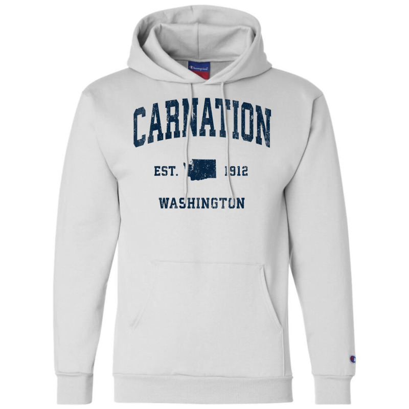 Womens Carnation Washington Wa Vintage Athletic Navy Sports Design V N Champion Hoodie by cm-arts | Artistshot