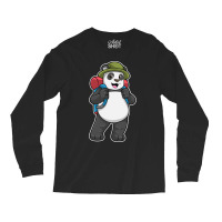 C:\users\dell\desktop\l2\chung 7\panda Types Panda As Hiker With Backp Long Sleeve Shirts | Artistshot