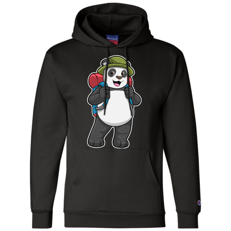 C:\users\dell\desktop\l2\chung 7\panda Types Panda As Hiker With Backp Champion Hoodie | Artistshot