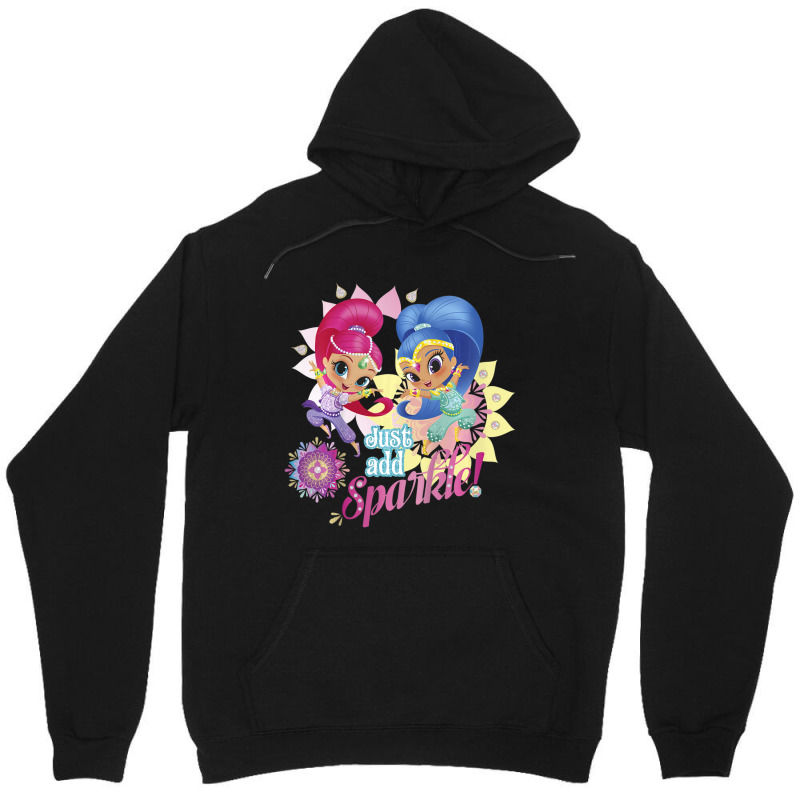 Kids Shimmer And Shine Just Add Sparkle Dancing Portrait Unisex Hoodie | Artistshot