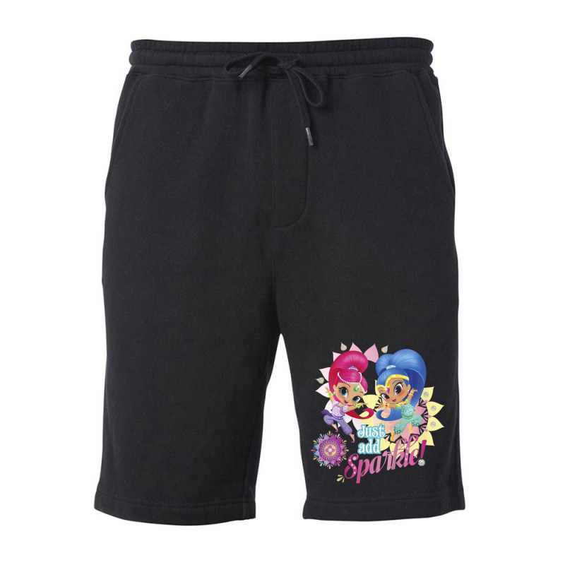 Kids Shimmer And Shine Just Add Sparkle Dancing Portrait Fleece Short | Artistshot