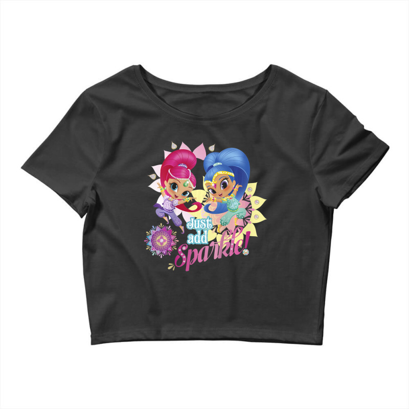 Kids Shimmer And Shine Just Add Sparkle Dancing Portrait Crop Top | Artistshot