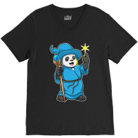 C:\users\dell\desktop\l2\chung 7\panda Types Panda As Wizard With Magi V-neck Tee | Artistshot