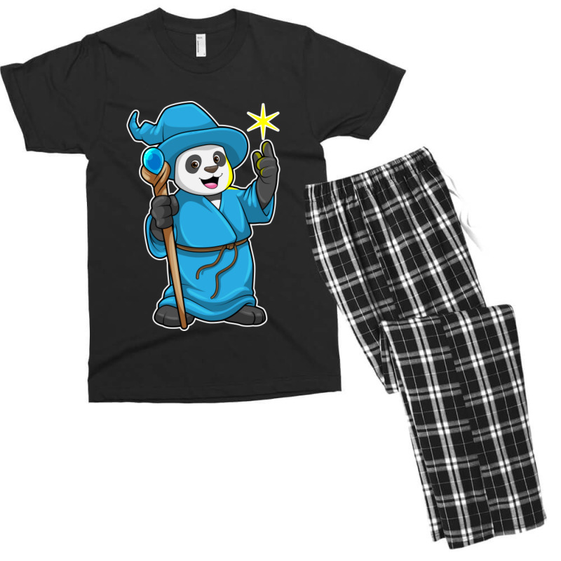 C:\users\dell\desktop\l2\chung 7\panda Types Panda As Wizard With Magi Men's T-shirt Pajama Set | Artistshot