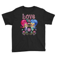 Kids Shimmer And Shine Love Ya Gem Collage Portrait Youth Tee | Artistshot