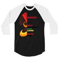 Womens Black Culture African Woman 7 Principles Celebration 3/4 Sleeve Shirt | Artistshot