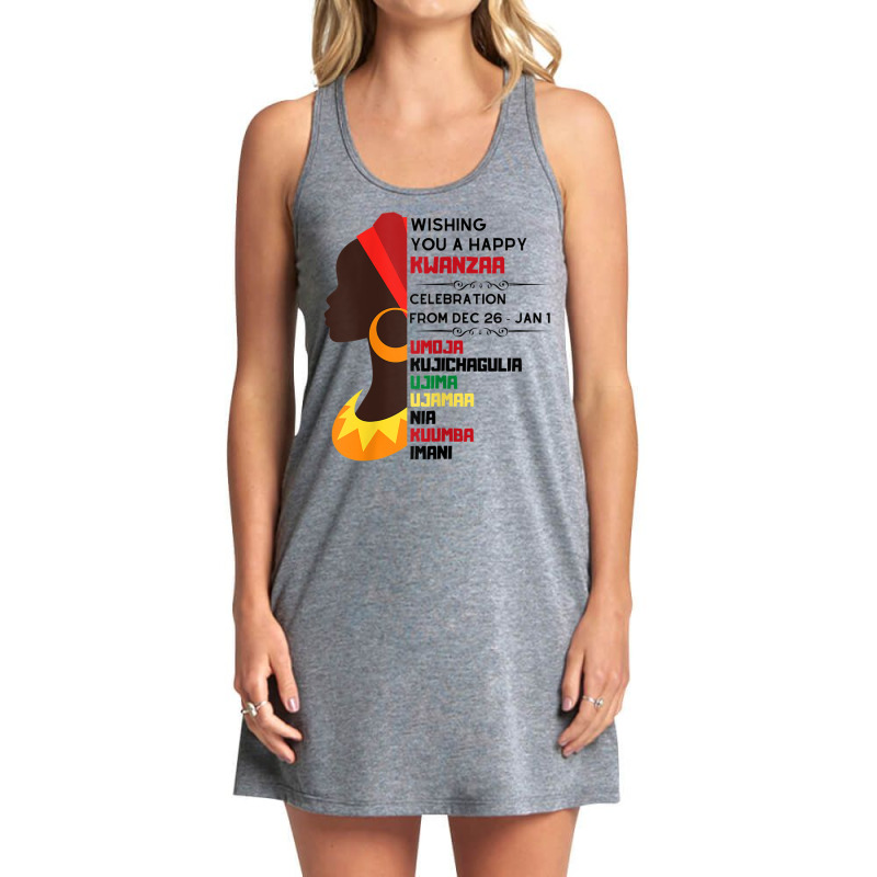 Womens Black Culture African Woman 7 Principles Celebration Tank Dress by Uniform | Artistshot