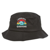 Retro Anime Shirt I Axolotl Questions Amine Lovers Gift T Shirt Bucket Hat | Artistshot