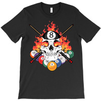 Great Pool Billiards Player Skull Billiard Cue Ball T Shirt T-shirt | Artistshot