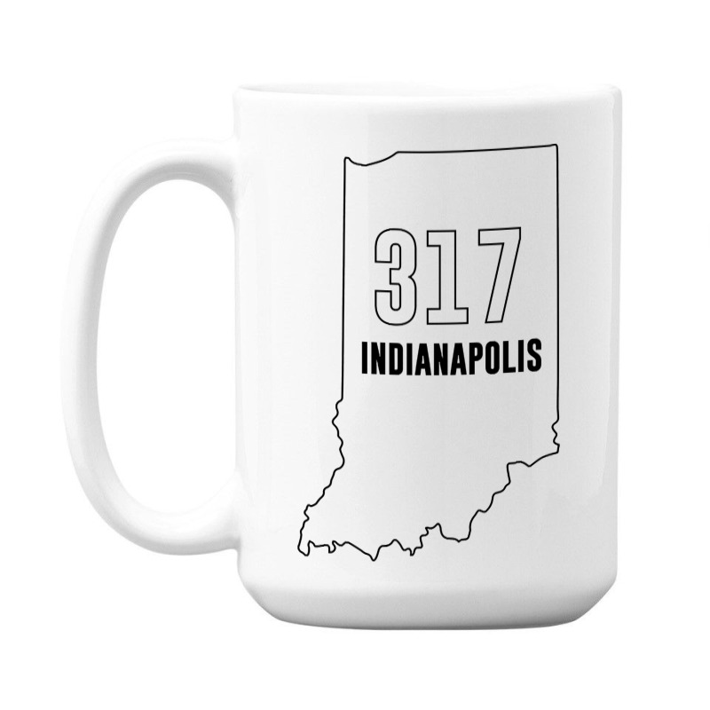 317 Area Code Of Indianapolis Or Indiana Zip List 15 Oz Coffee Mug | Artistshot