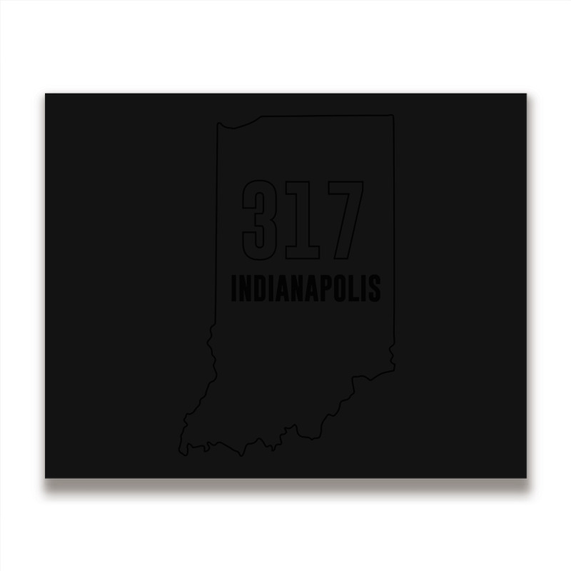 317 Area Code Of Indianapolis Or Indiana Zip List Metal Print Horizontal | Artistshot