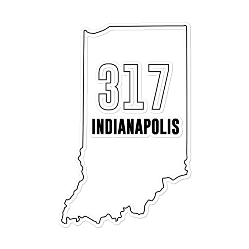 317 Area Code Of Indianapolis Or Indiana Zip List Sticker | Artistshot