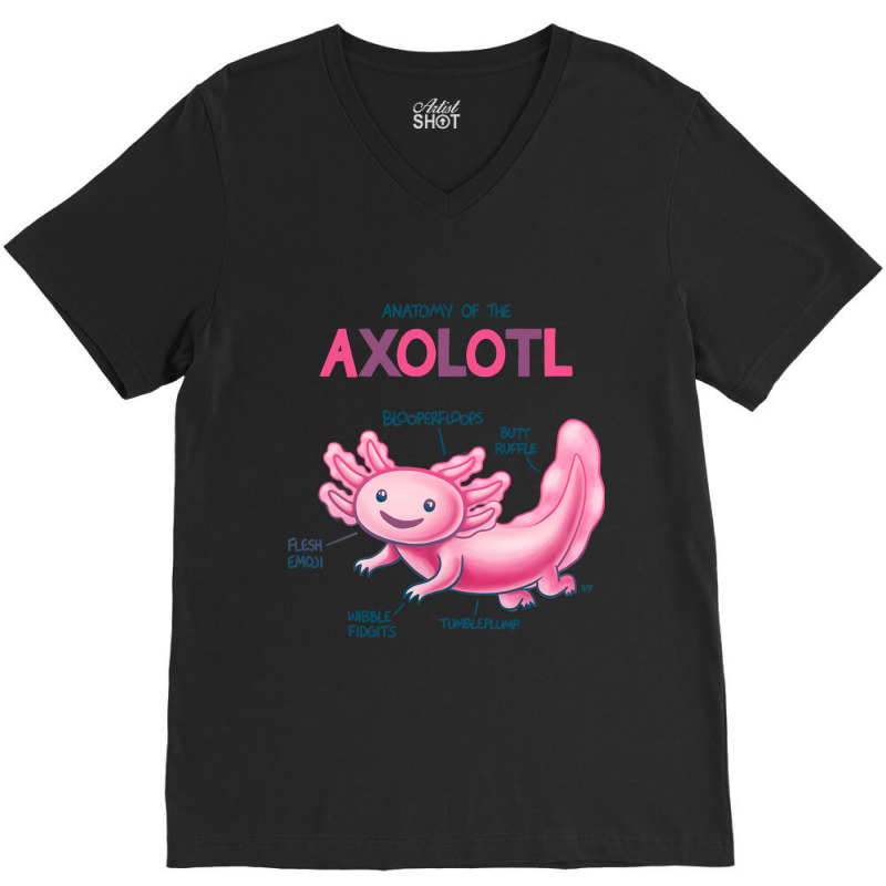 Anatomy Of The Axolotl V-neck Tee | Artistshot