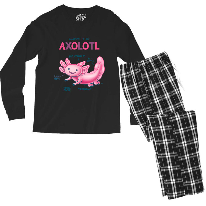 Anatomy Of The Axolotl Men's Long Sleeve Pajama Set | Artistshot